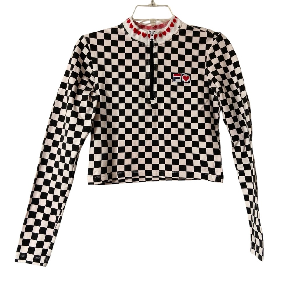 Fila x Disney Villans Crop Quarter Zip Top Size Small